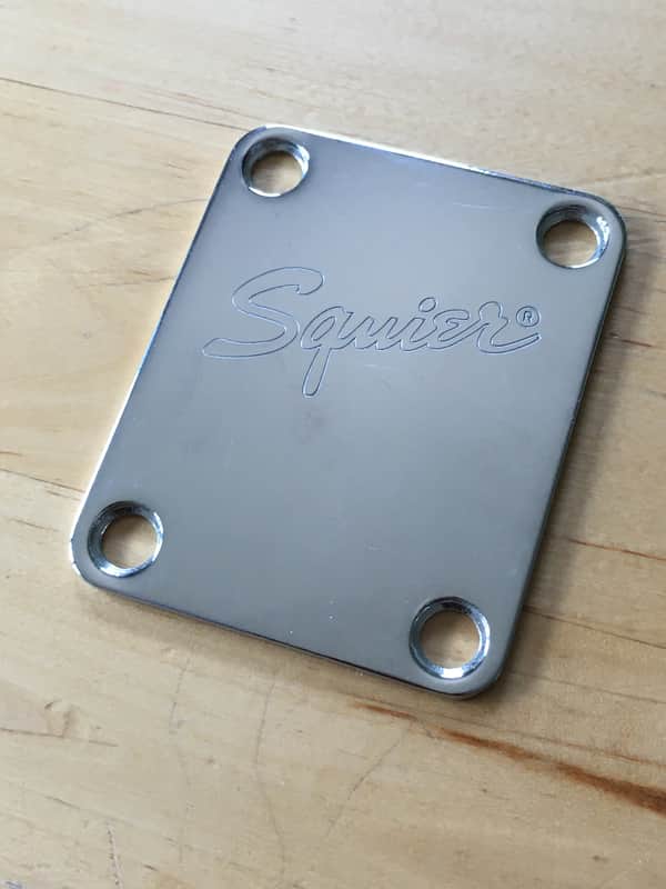 Vintage Fender Squier Neck Plate Chrome Plating Original Natural Light Relic NOS image 1