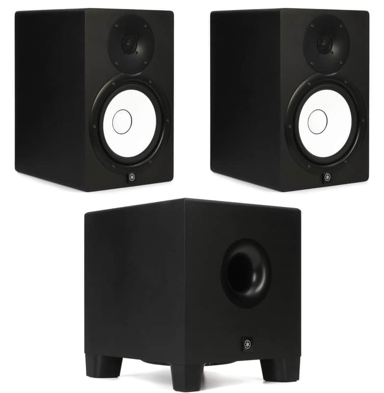 Yamaha HS8 (pair/x2) + HS8S | Powered Studio Monitors and Subwoofer Bundle | Black image 1
