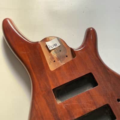 Glossy Brown 6 String Bass Basswood Body image 4