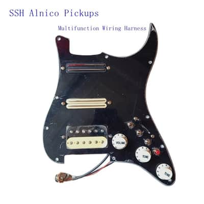 HSS Strat Style Guitar Dual Rail Pickups Guitar Prewired Loaded Pickguard image 1