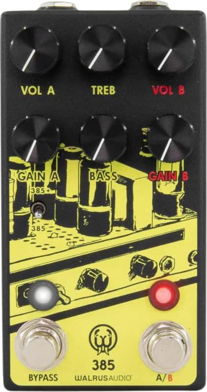 Walrus Audio 385 MKII Overdrive Guitar Effects Pedal, Yellow image 1