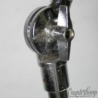 Ludwig 70s Double-Tom Drum Clip Mount Hercules Tube-Leg Tripod Chrome Blue/Olive image 4