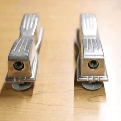 Ludwig USA Nickel Classic Large Bowtie Drum Lugs 2pk Vintage 1960's image 2