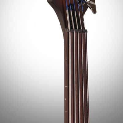 Ibanez SRF705 Portamento Fretless Electric Bass, 5-String - Brown Burst, Open Box (Very Good) image 8