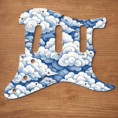 Stratocaster SSS 11 Hole Pickguard USA/Mexico UV Printed Graphics image 1