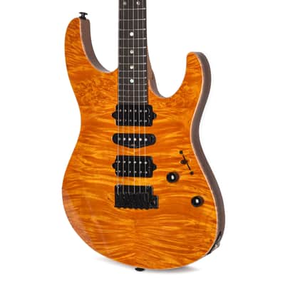 Suhr Custom Modern Trans Caramel w/ CME-Selected Waterfall Burl Maple Top (Serial #88105) image 3