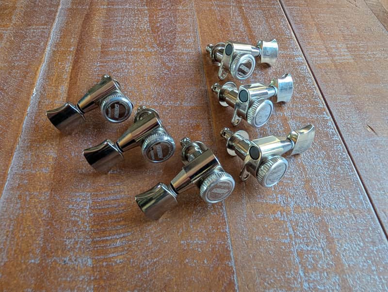 Gotoh Gretsch Branded Magnum Locking Tuning Pegs Nickel EXCELLENT image 1