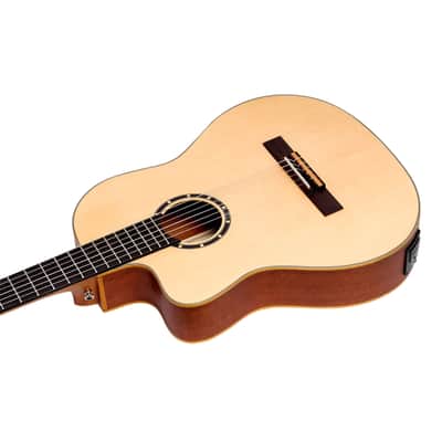 Ortega RCE125L SN NT Small Neck Thinline Natural Lefthand - Lefthand Classical Guitar image 8