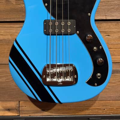 G&L Fallout Bass Limited Edition Miami Blue w/Racing Stripe 2020 image 1