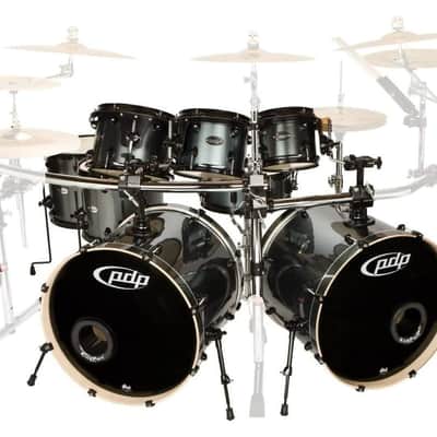 PDP by DW Double Drive 8-Piece Double Kick Drum Shell Pack Gray Metal PDDD2210GM image 2