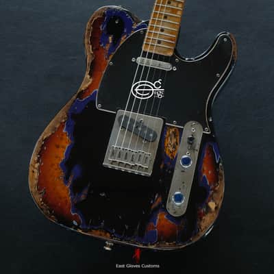 Fender Telecaster Midnight Blue/Sunburst Heavy Aged Relic by East Gloves Customs image 3