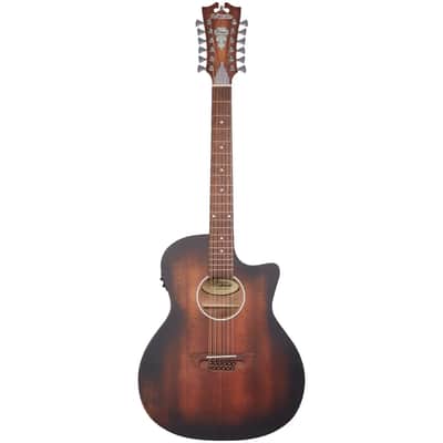 D'Angelico PREMIER FULTON Series 12-String Acoustic Electric Guitar - Aged Mahogany image 3