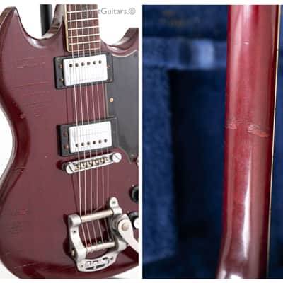 1974 Guild S-100 Bigsby in Cherry electric guitar image 8
