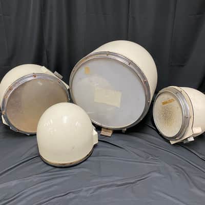 Zickos Artistry 1970s White Fiberglass Prototype Drum Set image 3