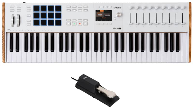 Arturia KEYLAB 61-Key Mk3 White USB Midi Keyboard Controller+Sustain Pedal image 1