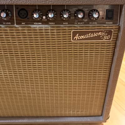 Fender Acoustasonic 30 DSP 2-Channel 30-Watt 1x8" Acoustic Guitar Amp with Onboard Effects 2004 - 2011 - Brown image 9