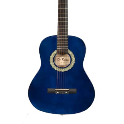 De Rosa DKG36-BU Kids Acoustic Guitar Outfit Blue w/Gig Bag, Strings, Pick, Pitch Pipe & Strap image 2