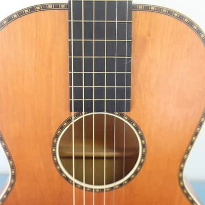 Antique Vintage 1930s Regal Parlor Guitar Project Scenic Floral Stencil Washburn Ditson Original Cloth Latch Case image 6