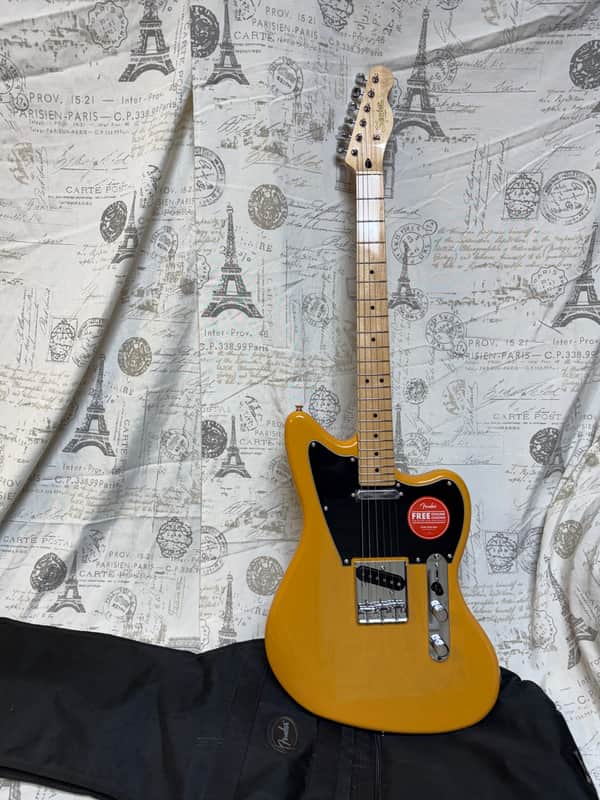 2021 Squier Paranormal Offset Telecaster Butterscotch Blonde NEVER OWNED Excellent Plus Condition Factory Plastic Fender Gigbag image 1