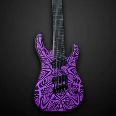 Legator N8F-INK Ninja Bolt-On 8-String Multi-Scale Electric Guitar - Satin Ilya Purple image 3