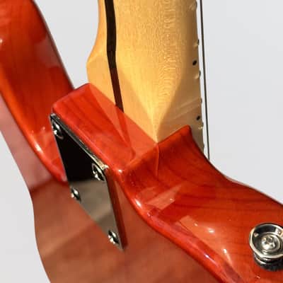 Aria TEG-TL Modern Classic Thinline Semi Hollow Tele Style Electric Guitar - Natural image 8