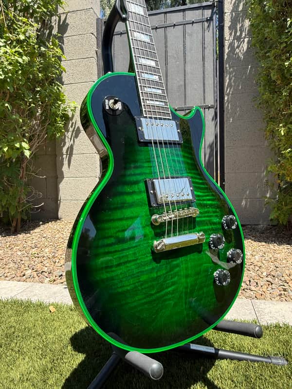 Gibson Custom Shop Les Paul Axcess Custom Figured — Green Widow Gloss PSL — 8.2 lbs — CS501458