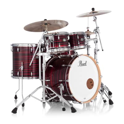 Pearl Masters Maple Red Oyster Swirl Lacquer 22x16", 10x7", 12x8", 16x16" 4pc Drums Shell Pack | Standard | MM6 | Auth Dealer image 1