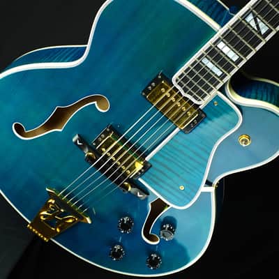 Heritage  Super Eagle 1998 Blue Sunburst Rare Archtop Guitar image 21