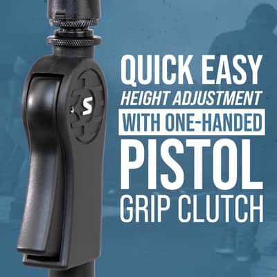 B-Stock Shure by Gator Deluxe Tripod Mic Stand with Pistol Grip One-Handed Clutch; (SH-TRIPODSTANDDX) image 3