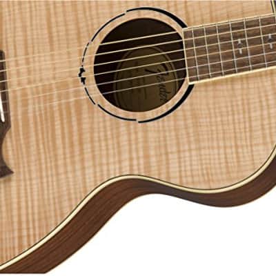 Fender FA-235E Flame Maple Top Concert Acoustic-Electric Guitar - Natural image 5