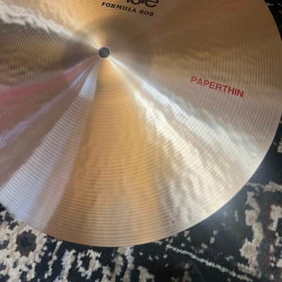 Paiste 16" Formula 602 Paperthin Crash Cymbal - Traditional image 2