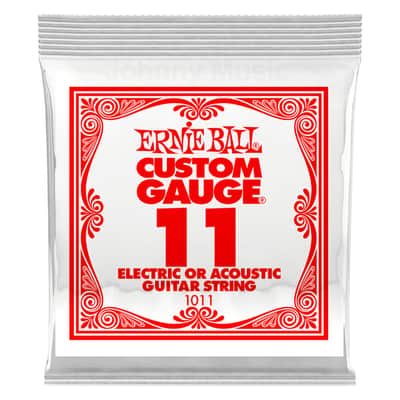 .011 Custom Gauge Plain Steel Single String Electric Or Acoustic Guitar Strings Specially Tempered image 1