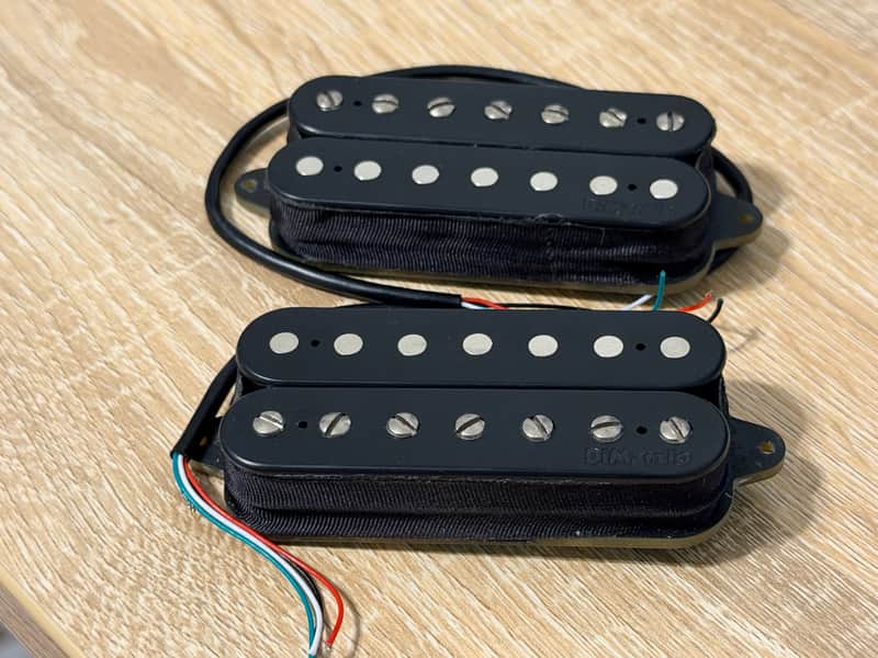 DiMarzio PAF 7 String Humbuckers - Black- Bridge and Neck set image 1