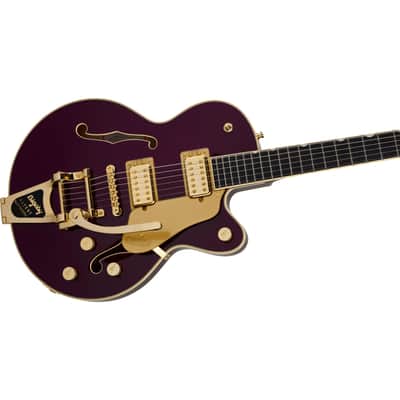 Gretsch Broadkaster Jr. LX Center Block with String-Thru Bigsby Blackberry - Semi Acoustic Guitar image 4