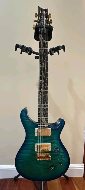 PRS Paul Reed Smith Custom 24 Tree of Life PRISTINE! COA & Case - Makina Blue image 1