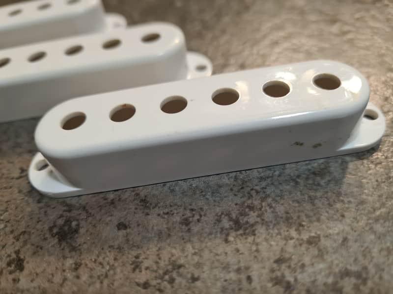 Fender Stratocaster pickup covers 1980s Fullerton AVRI rounded tops 1954 1955 1955 1956 image 1