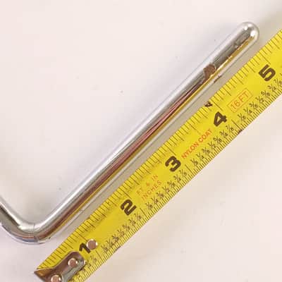 Premier 3/8x5x9"Cymbal L-Arm Rod Chrome Vintage 60s Bass Drum Mount Holder image 2