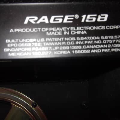 Peavey Rage 158 III TransTube Series 15-Watt 1x8" Guitar Combo Amp, Black W/ Red Trim & Manual image 6