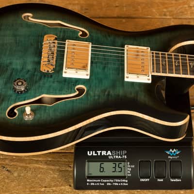 PRS SE Hollowbody II Piezo - Peacock Blue Burst image 8