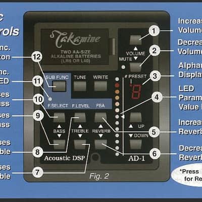 Takamine AD-1 DSP Preamp image 4