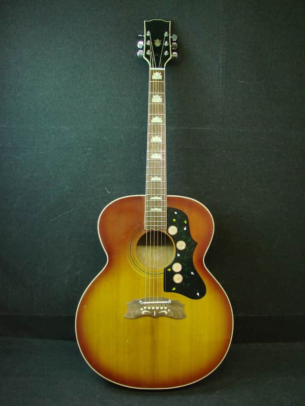 Vintage Made In Japan J-200 Jumbo Acoustic Guitar Ibanez Matsumoko MIJ J200 w/Bag image 1
