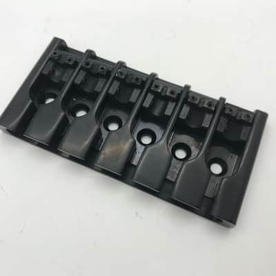 Black 6 String Bass Guitar Fixed Bridge image 1