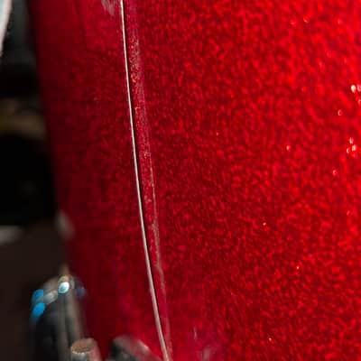 Ludwig  Super Classic Red Sparkle Bass Drum 22x14 60s image 14