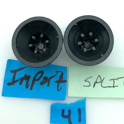 Fender? Mustang Style Small Witch Hat Amp Knobs Black/Chrome image 4