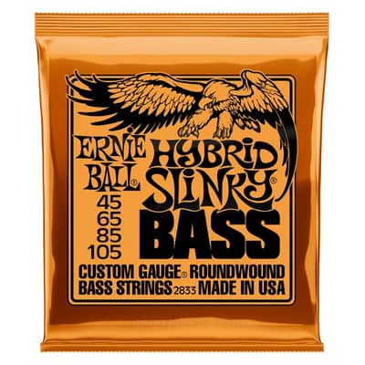 Hybrid Slinky Nickel Wound Electric Bass String Set 45-105 Gauge 45 65 85 105 High-C Steel Hex-Core image 1