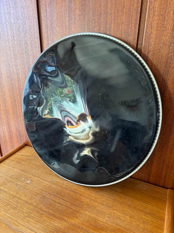 Evan’s 18” Glossy Black Drum Head image 1