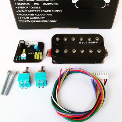 Veyz Sustainer Pickup W/ Seymour Duncan Blackout AHB-1 Complete wiring harness | Push Pull version | DHL Express Shipment | image 14