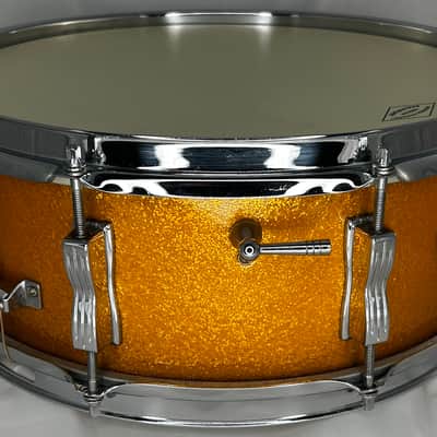 Ludwig Jazz Festival Snare Drum 1965 - Gold Sparkle image 4