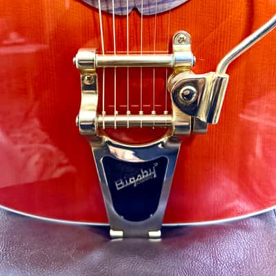 Gretsch G5034TFT Rancher Bigsby B70 G Fileditron Pickup Savannah Sunset image 9