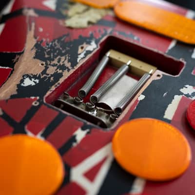 Custom Van Halen Frankenstrat Frankenstein Stratocaster Tribute Met Museum Custom image 5